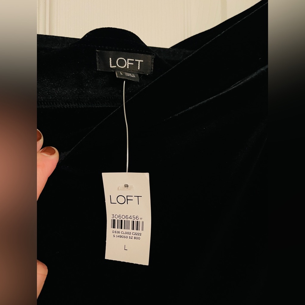 Loft Black Velvet Pants